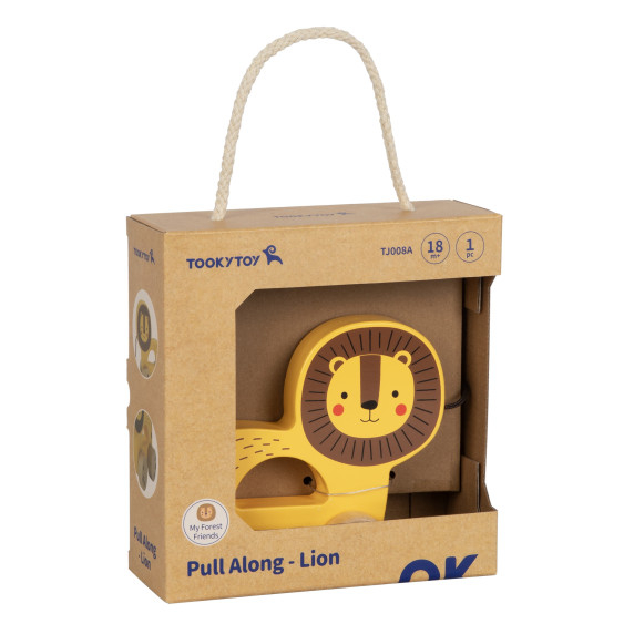 TOOKY TOY Wooden Pull-Along Lion
