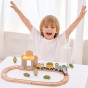 Viga PolarB Wooden Train Set 30 pcs.
