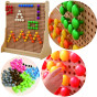 MASTERKIDZ Colorful Jumbo Pegs for STEM Board 64 Pcs - 6 Colors