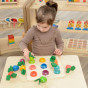 MASTERKIDZ Montessori Vegetables Educational Board Learning Numbers and Colors