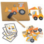 VIGA Wooden Nailing Toy Construction Vehicles 45 Pieces Montessori