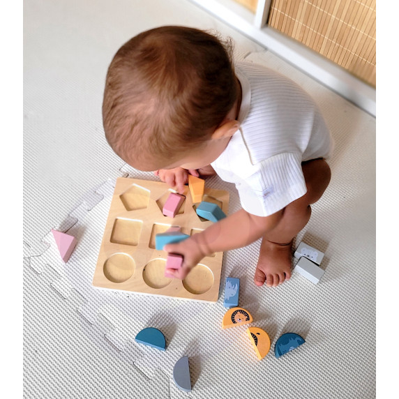 VIGA PolarB Wooden Puzzle Blocks - Animals