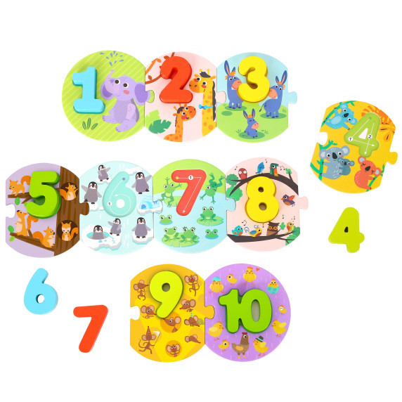 TOOKY TOY Educational Puzzle Montessori Learning to Count