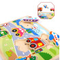 TOOKY TOY Wooden Montessori Puzzle Sound Vehicles Matching Puzzle