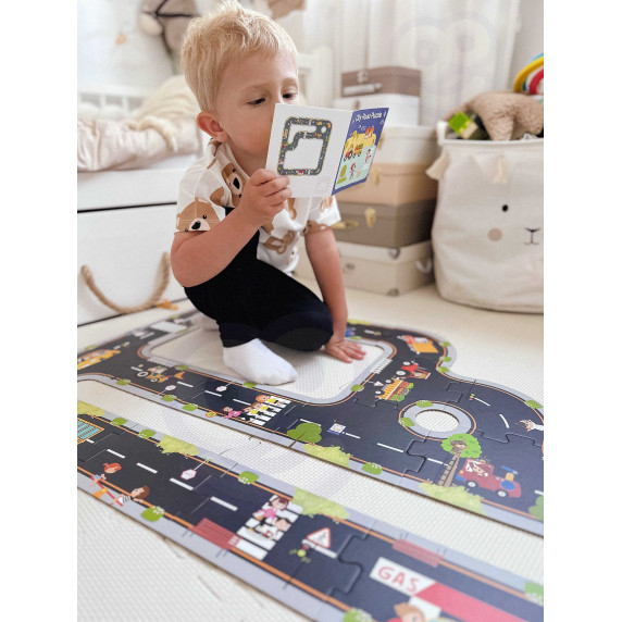 TOOKY TOY Road Puzzle for Children Highway Model 21 pieces FSC Certificate