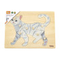 VIGA Wooden Montessori Puzzle Cat with Pins