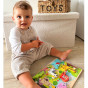 TOOKY TOY Wooden Montessori Puzzle Zoo Safari Animals Match Shapes