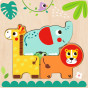 TOOKY TPY Wooden Montessori Puzzle Multilayer Board Forest Animals 7 pcs.