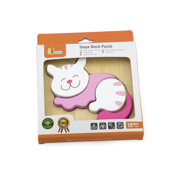 VIGA Baby's First Wooden Puzzle Kitten