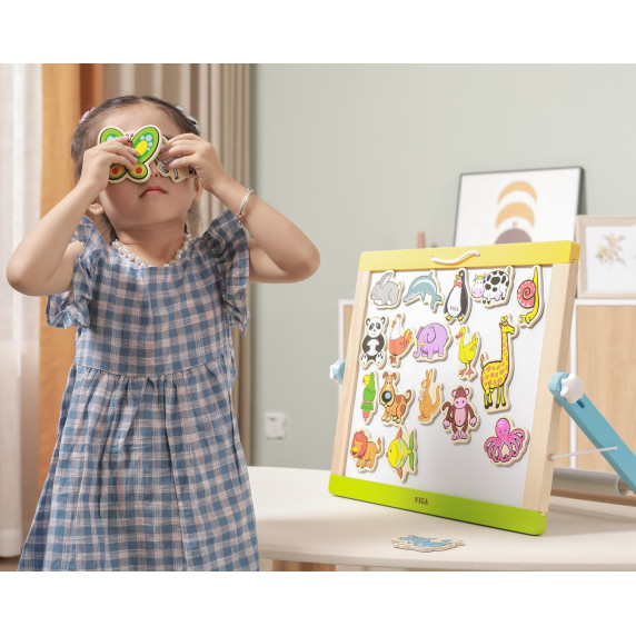 VIGA Wooden Magnets Animals set of 20 pieces