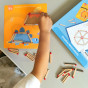 TOOKY TOY Wooden Montessori Puzzle Logic Game Puzzles Magnetic Matches for Children 58 pcs.