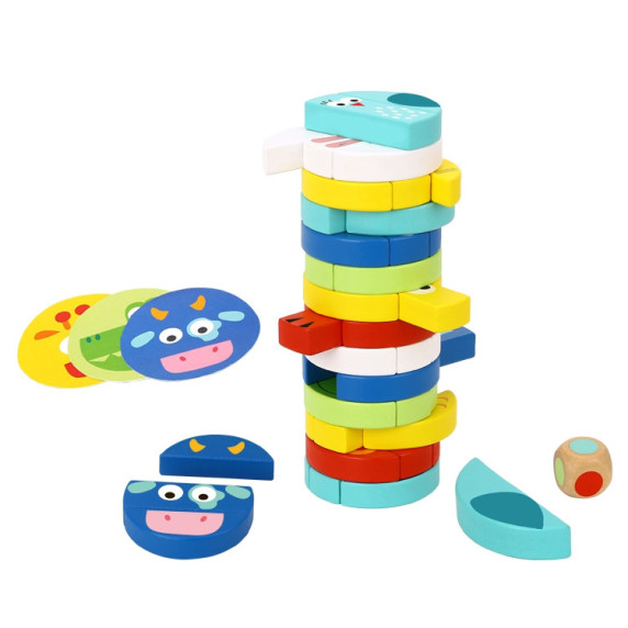 TOOKY TOY Skill Game Animal Blocks FSC Certified