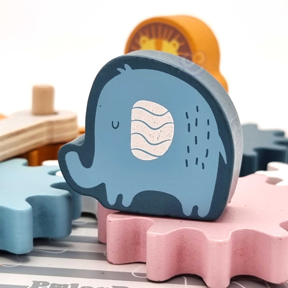 VIGA PolarB Wooden Gears with Animals