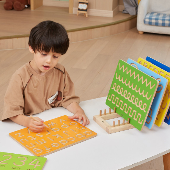 VIGA Wooden Stand for Drawing Boards, Puzzles, Vertical Organizer