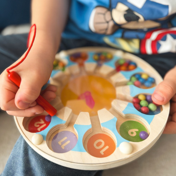 VIGA Wooden Magnetic Game Magnetic Maze Clock