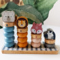 VIGA PolarB Wooden Educational Puzzle with Montessori Animals
