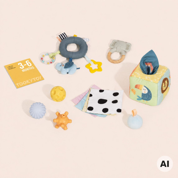 TOOKY TOY Sensory Set for Babies 3-6 months