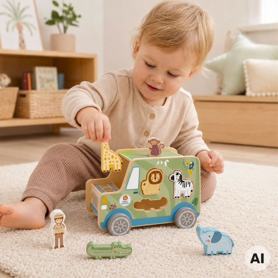 TOOKY TOY Safarii Activity Cube Car