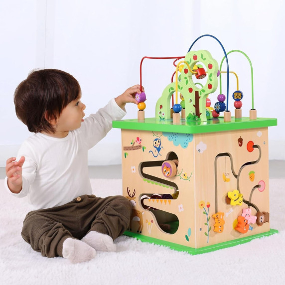 TOOKY TOY Educational Cube Sorter Maze Intertwining 5-in-1