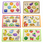 VIGA Wooden Puzzle with Handles and Shelf 7 pcs.