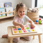 TOOKY TOY Wooden Puzzle Learning to Count Puzzle with Pins Numbers