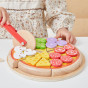 VIGA Wooden Pizza Slicer Kitchen Set 27 Pieces for Children 18M+