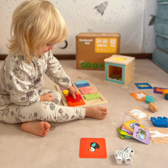 TOOKY TOY Box XXL Montessori Educational 7in1 Sensory Box 31-36 Months