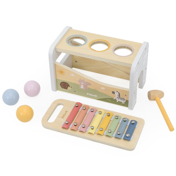 VIGA Wooden Set of Knockout + Xylophone 2 in 1