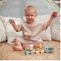 TOOKY TOY Wooden Train with Animals Blocks Montessori Puzzle