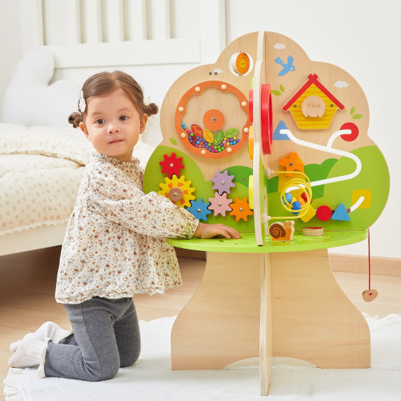 VIGA Wooden Activity Tree Music Educational Center 18m+