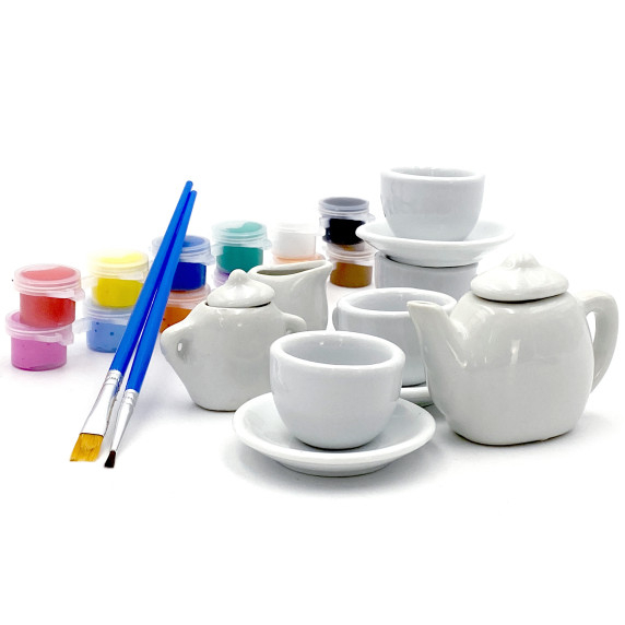 WOOPIE Ceramic Tea Set for Painting