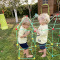 WOOPIE Large Building Blocks Tent Straw Tubes Glow in the Dark 128 pcs - 3 pcs