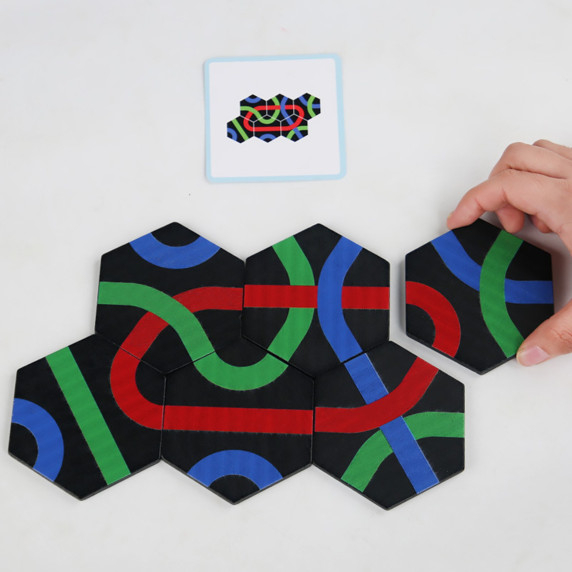 Woopie Puzzle Game Match Color Paths Hexagon Puzzle
