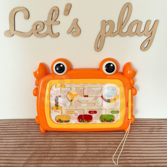 WOOPIE Montessori Magnetic Board Crab Maze Orange