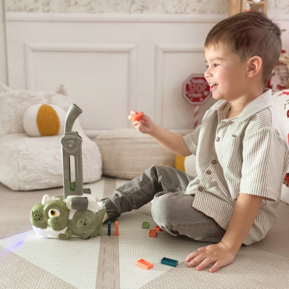 WOOPIE Electric Train Locomotive for Domino Blocks Dinosaur Orange