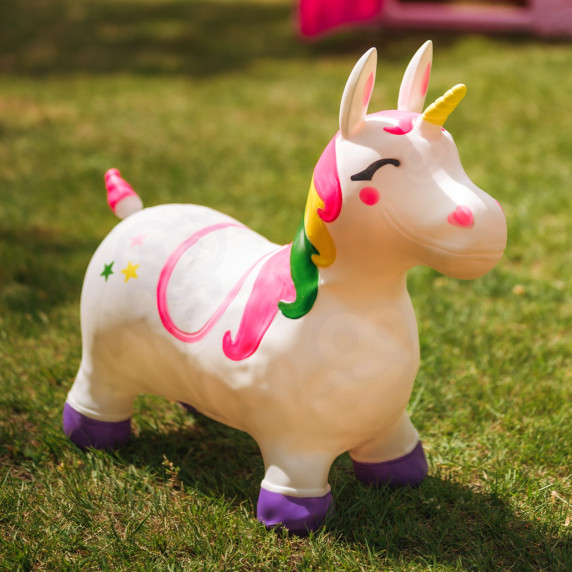 WOOPIE Rubber Jumper for Jumping Unicorn White + Pump