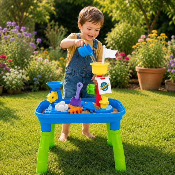 WOOPIE Water Table 2in1 Sandbox Pirate Ship 6 acc.