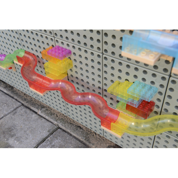 MASTERKIDZ Ball Track Construction Set STEM Board 120 pieces
