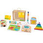 Tooky Toy Educational Montessori Box Puzzle Abacus Weather Board 6 in 1 for ages 3+