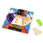 VIGA Wooden Manipulation Board with Clasps and Locks Monstessori Magician