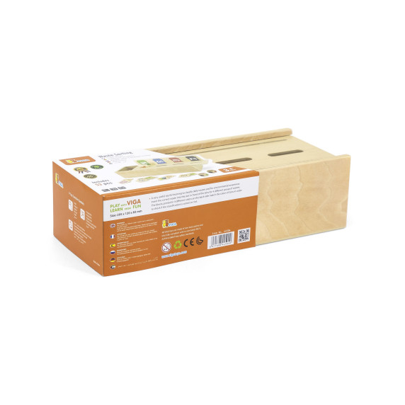 VIGA Puzzle Wooden educational game for learning how to sort waste