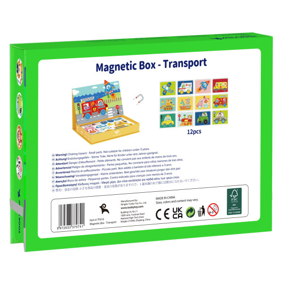 TOOKY TOY Montessori Educational Puzzle Magnetic Box for Children 80 pcs.