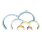 TOOKY TOY Pastel Puzzle Wooden Montessori Rainbow Blocks