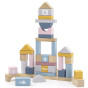 VIGA PolarB Set of wooden blocks in a bucket - 60 pieces