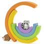 VIGA Wooden Rainbow Puzzle Creative Montessori Blocks