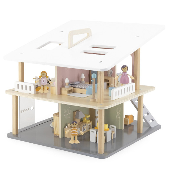 VIGA PolarB Wooden Dolls Family Doll Set Figures