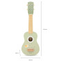 Viga Wooden Ukulele Guitar for Kids Green with Musical Notes