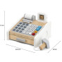 VIGA Wooden Cash Register Gray and White