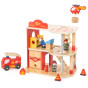 VIGA Wooden Garage Fire Station Set 14 pcs