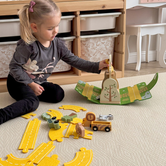 TOOKY TOY Mini Zoo Portable Animal Bag Set